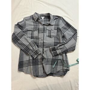 EST. 1946 Gray Plaid Flannel Shirt | Size L | Soft Brushed Cotton Blend
